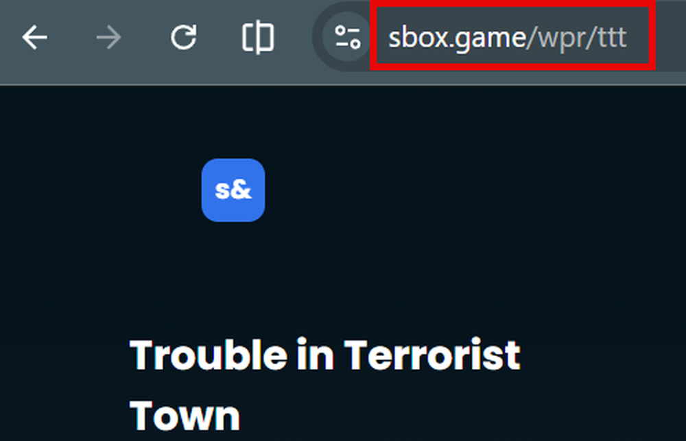 Game mode selection UI with input 'wpr.ttt' and the 'wpr.ttt' option selected.