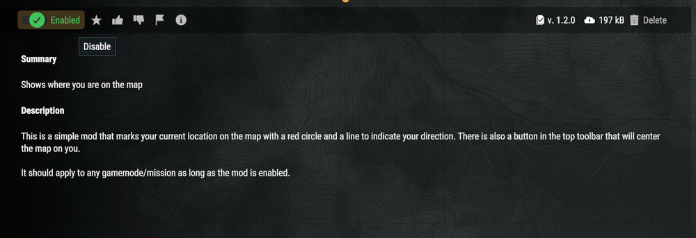 mod toggled