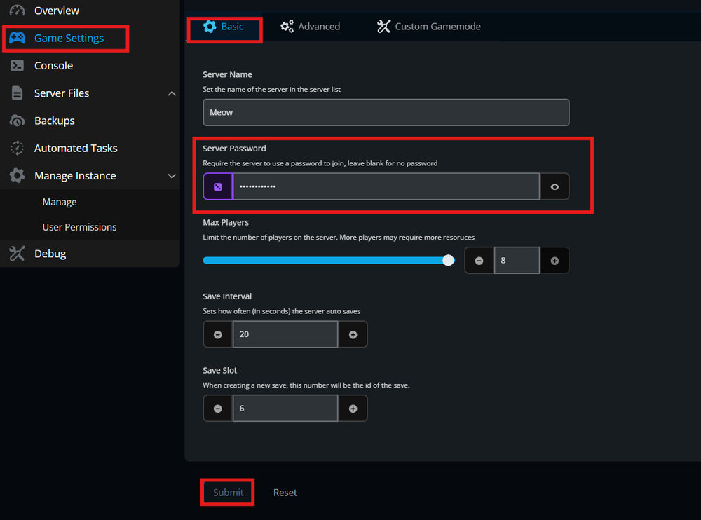 how to edit/add password