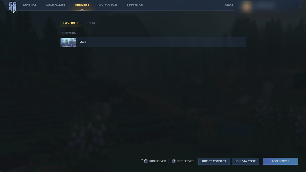 Hytale Servers menu with the Add Server button highlighted.