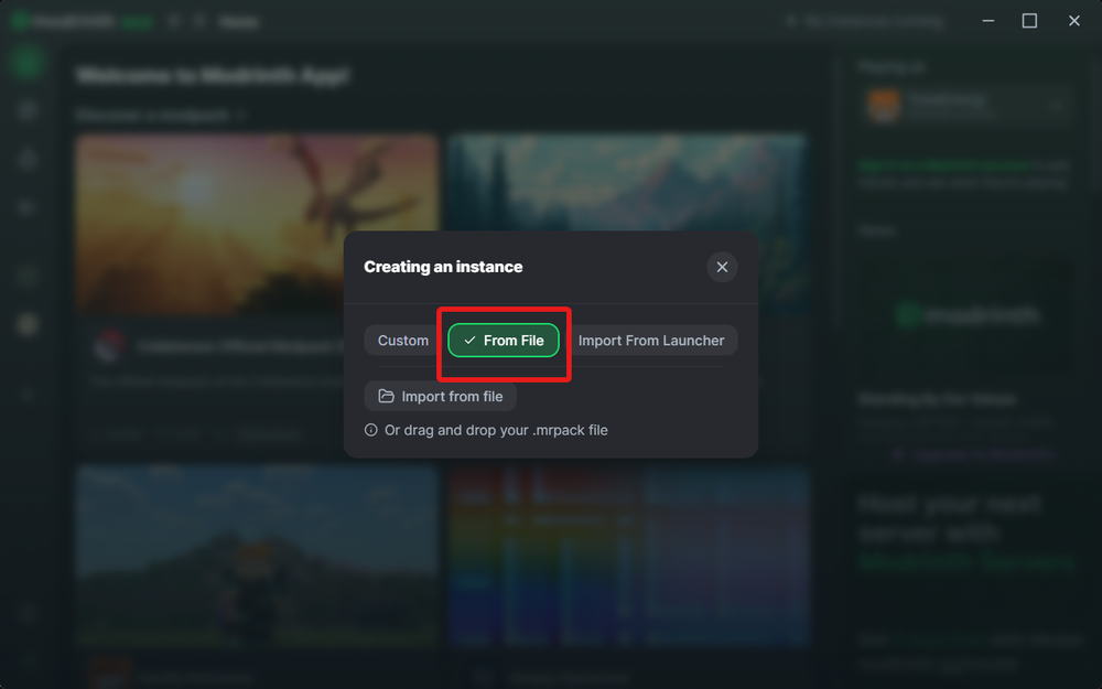 Software interface showing a 
