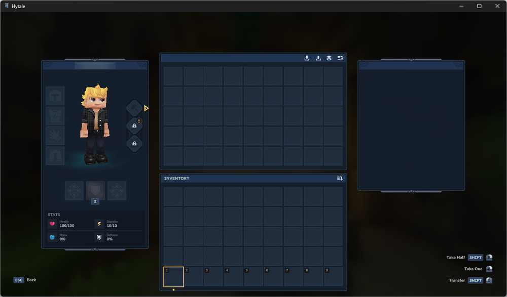 In-game screenshot of a Hytale players inventory.