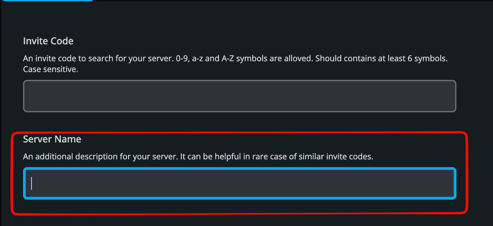 Nodecraft Windrose server settings with the Server Name field highlighted for editing.