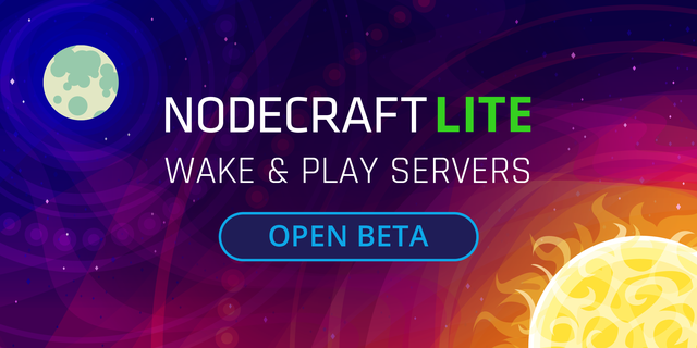 Nodecraft Lite: Wake & Play servers, open beta!