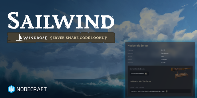 sailwind: windrose server Share lookup code