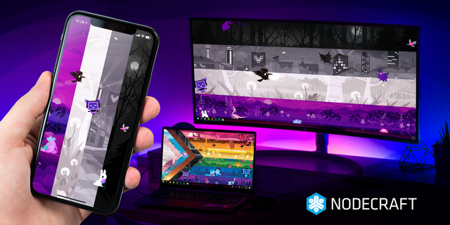 Ace Pride flags on phone and desktop, with a pride progress flag on tablet.