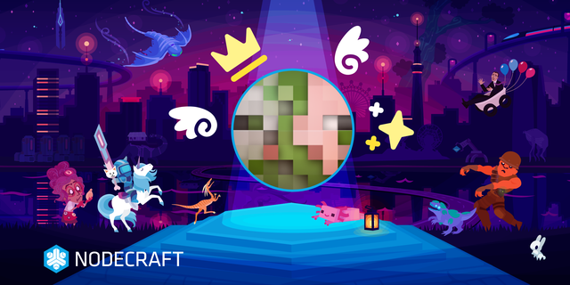 Nodecraft background with silent logo