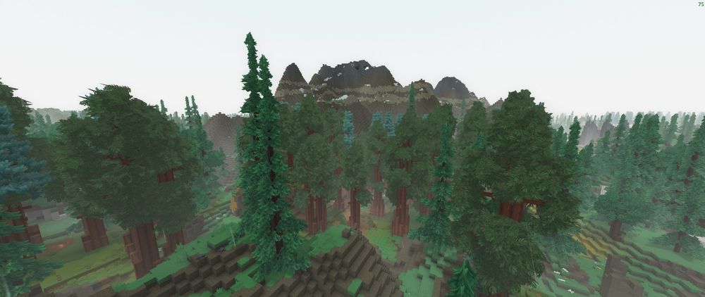 Frostmarch Tundra biome in Hytale with frozen ground, snowy forests, and cold mountainous terrain.