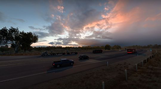 A scrubland highway.