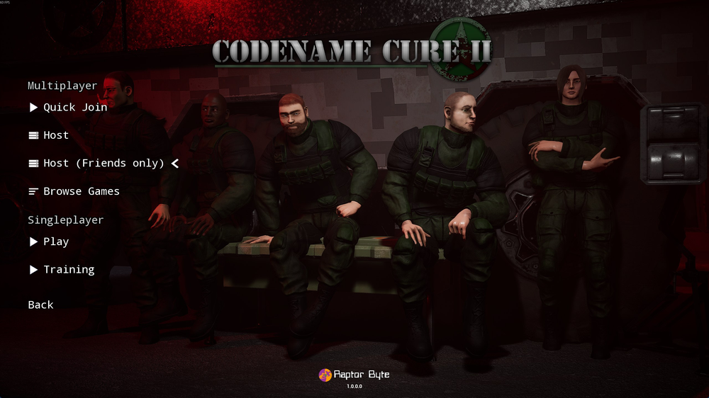 Shows the join menu in Codename Cure II