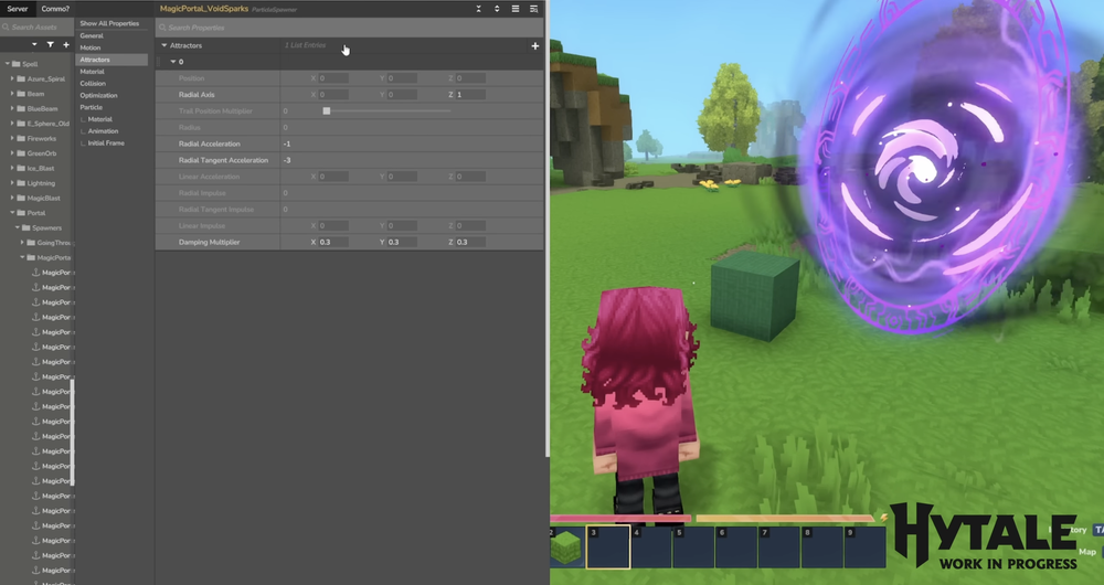 Hytale Asset Editor adjusts a portal.