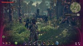 A pirate is fighting several plague thralls in an aztec server swap in a Windrose server hosted