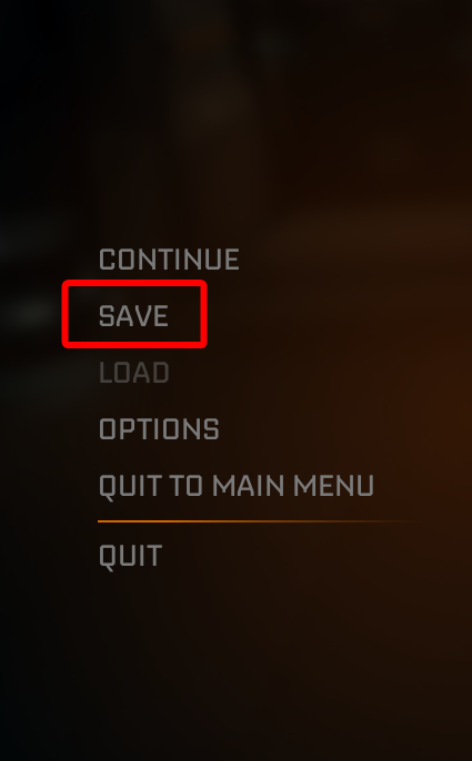 In-game pause menu with the Save option highlighted, used to finalize world creation on a StarRupture server.