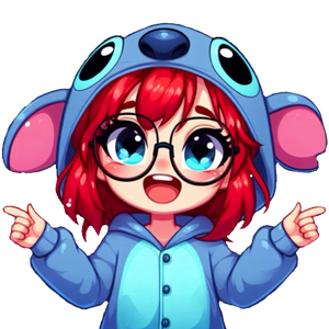 Awetrinity in a stich costume