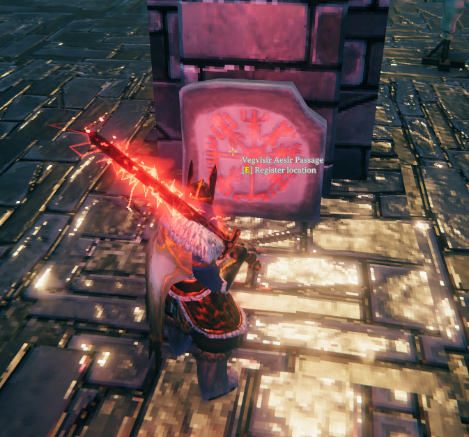 The Vegvisir Aesir Passage inside the Gates of Mörkhalla in Valheim.